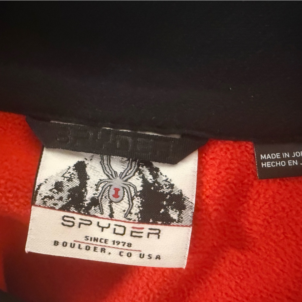 Spyder Coral and Black Half-Zip Pullover - Picture 3 of 3